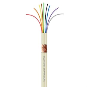 Cabo Manga 10X26 Awg - Com Blindagem Bege - 20 Metros
