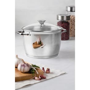 Caldeirão Tramontina Indução Inox Tampa Vidro Allegra 20Cm
