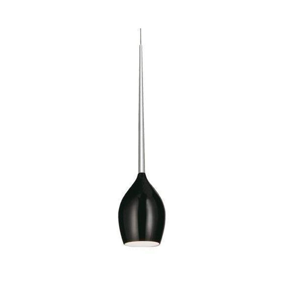 Pendente Lustre Hélios Preto Para Led