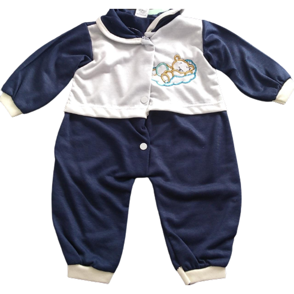 Macacão baby manga masculino