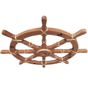 Lustre Luminária Pendente 85Cm Leme De Navio Rústico 5B