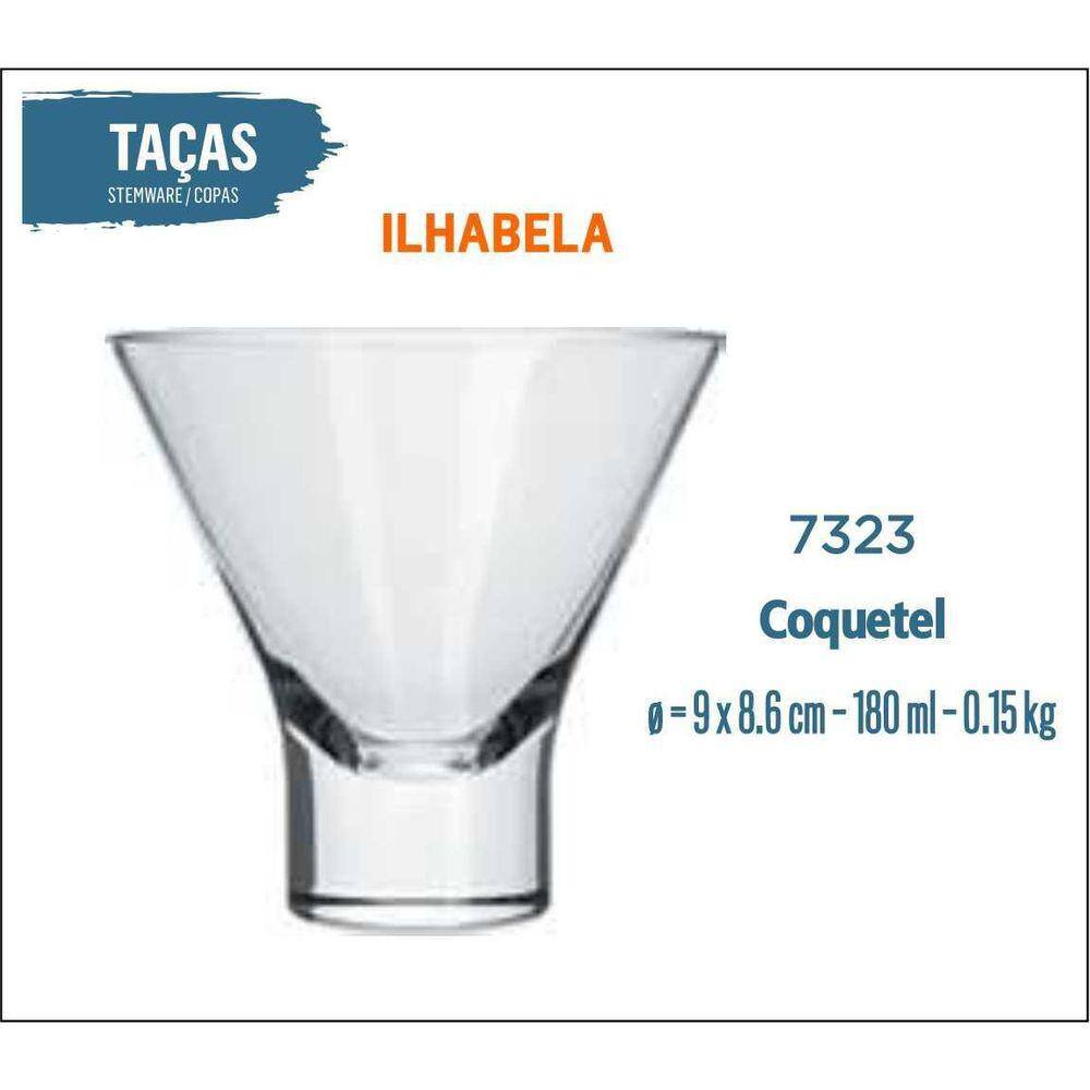 12 Taças Ilhabela 180Ml - Coquetel