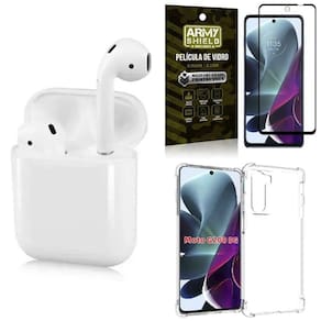 Capinha Moto G200 5G + Fone Bluetooth Ly-122 + Película 3D