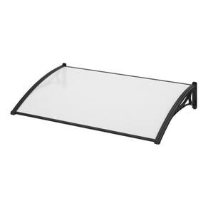 Toldo Fixo Porta Janela Policarbonato Transparente 1M X 60Cm