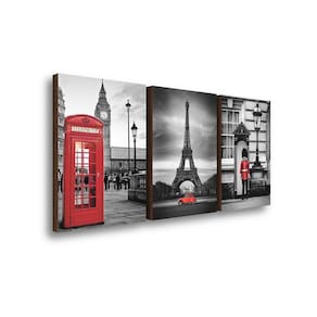 Quadros Decorativos Trio Europa Torre Cabine E Soldado