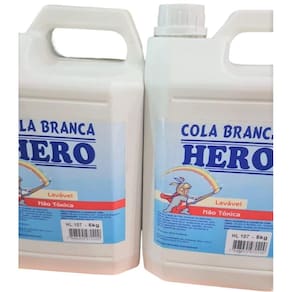 Cola Branca Escolar Galão De 5 Kilos Marca Hero Atoxica