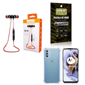 Kit Capa Motorola G32 + Fone Esportivo E Película De Vidro