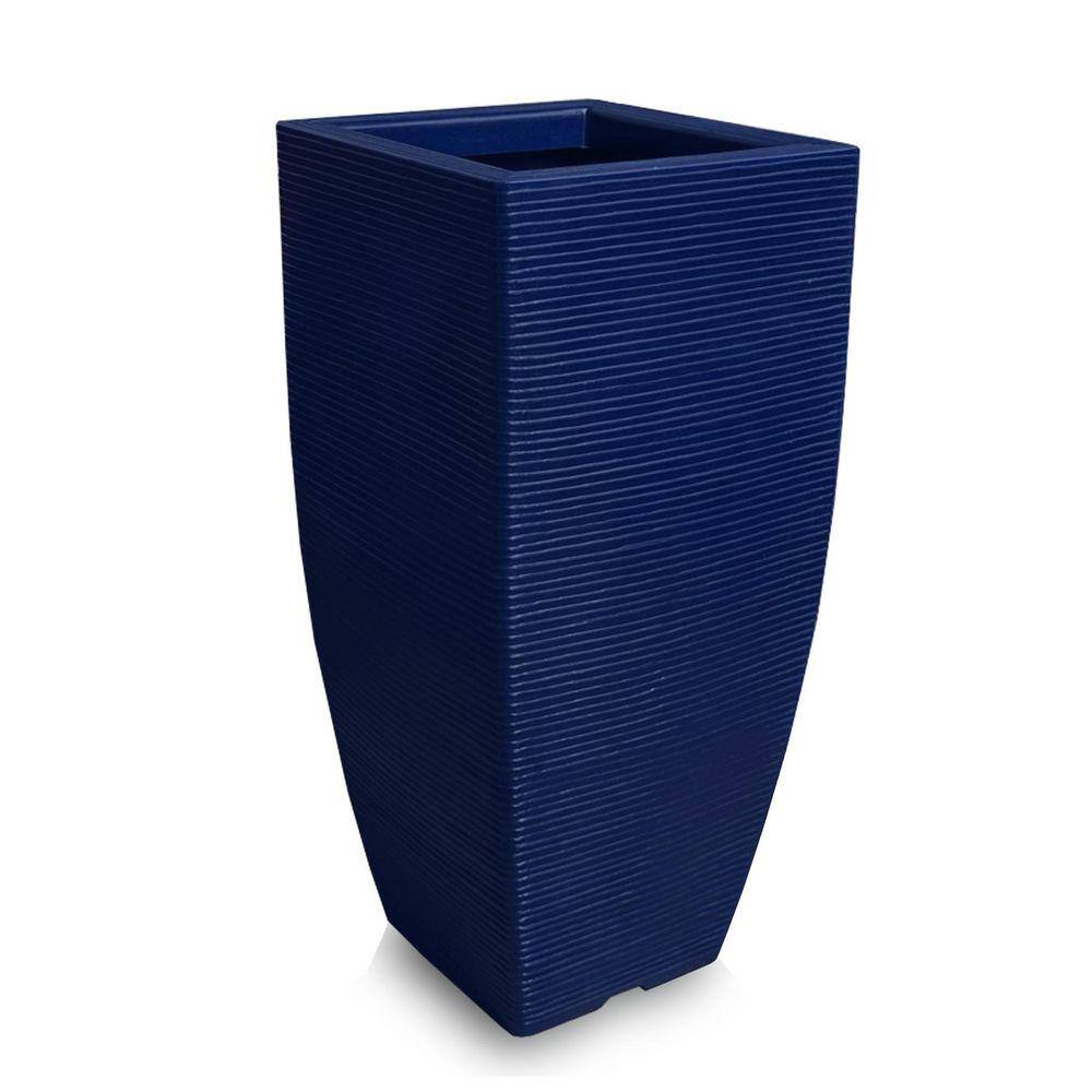 Vaso De Planta Decorativo Resistente Polietileno 90X40 Azul