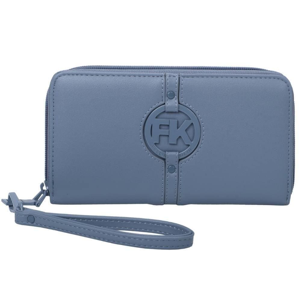 Carteira Zíper Alça De Mão Fellipe Krein Ss23 Matching Azul