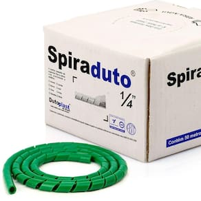 Organizador Fios E Cabos Spiraduto 1/4 Verde - 35 Mt
