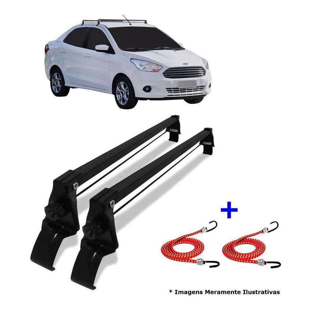Rack Teto + 2 Elasticos Ford Ka Novo Hatch E Sedan Ano 14 A