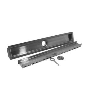 Ralo Linear Oculto 60 Cm X 6 Cm Saída Central Inox304