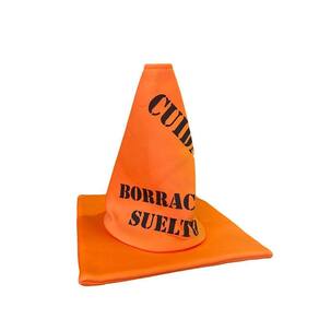 Chapéu Cone Sinalizador Cuidado Borracha Solta-Kit2Un
