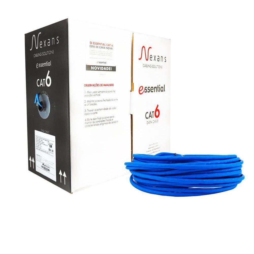 Cabo De Rede Nexans Cat6 Azul - 90 Metros