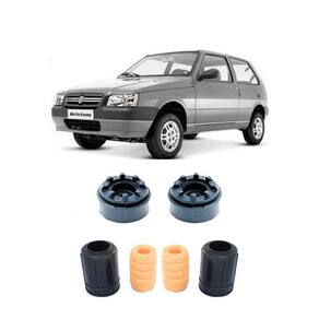 Par Kit Coxim Batente Coifa Dianteiro Fiat Uno 1998 Até 2010