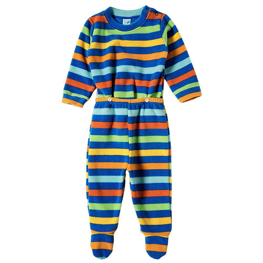 Pijama Longo Bebê em Soft Listrado Royal Tip Top