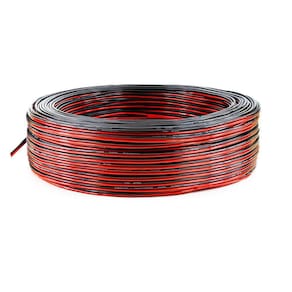Cabo Polarizado Para Áudio 2X0,50 - Vermelho 50 Mt