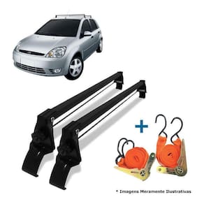 Rack Teto + 2 Cintas Ford Fiesta Rocam Ano 02/14 Sedan /