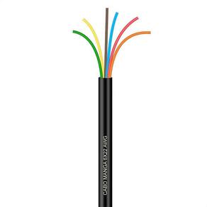 Cabo Manga 6X22 Awg - Sem Blindagem Preto - 10 Metros
