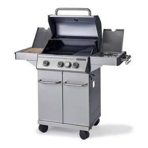 Churrasqueira Gás Completa Em Aço Inox 3 Queimadores Premium