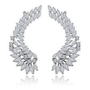 Brinco Ear Cuff Noiva Zirconia Festa Debutante - Prateado