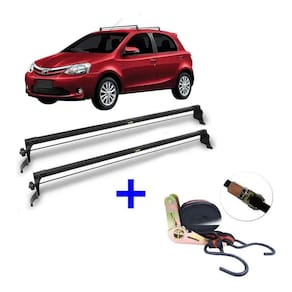 Rack De Teto Bagageiro + 2 Cintas Etios Hatch Ano 12/21