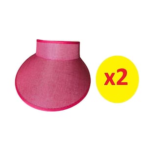 Kit 2 Viseiras Tiara Arco Rosa Aba 12Cm Com Elástico Praia