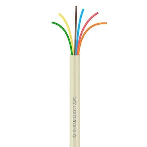 Cabo Manga 6X22 Awg - Sem Blindagem Bege - 20 Metros