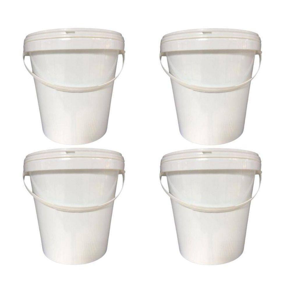Balde Para Ofuro 3.6L E Tampa Lacre - 4 Pçs