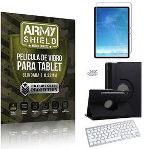 Capa Giratória + Película Vidro + Teclado Galax Tab S7 11.0`