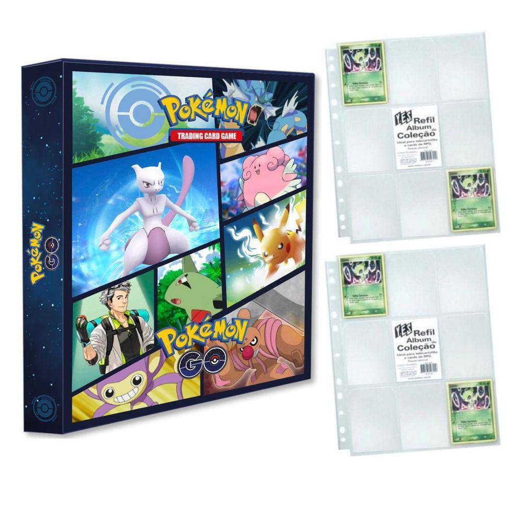 Álbum Pokémon Pasta tipo Fichário para Cards - PIKACHU