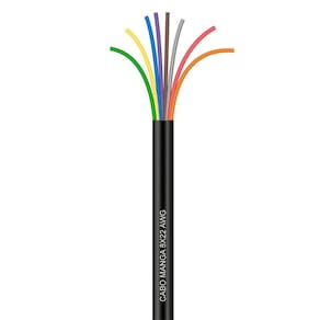 Cabo Manga 8X22 Awg - Sem Blindagem Preto - 50 Metros