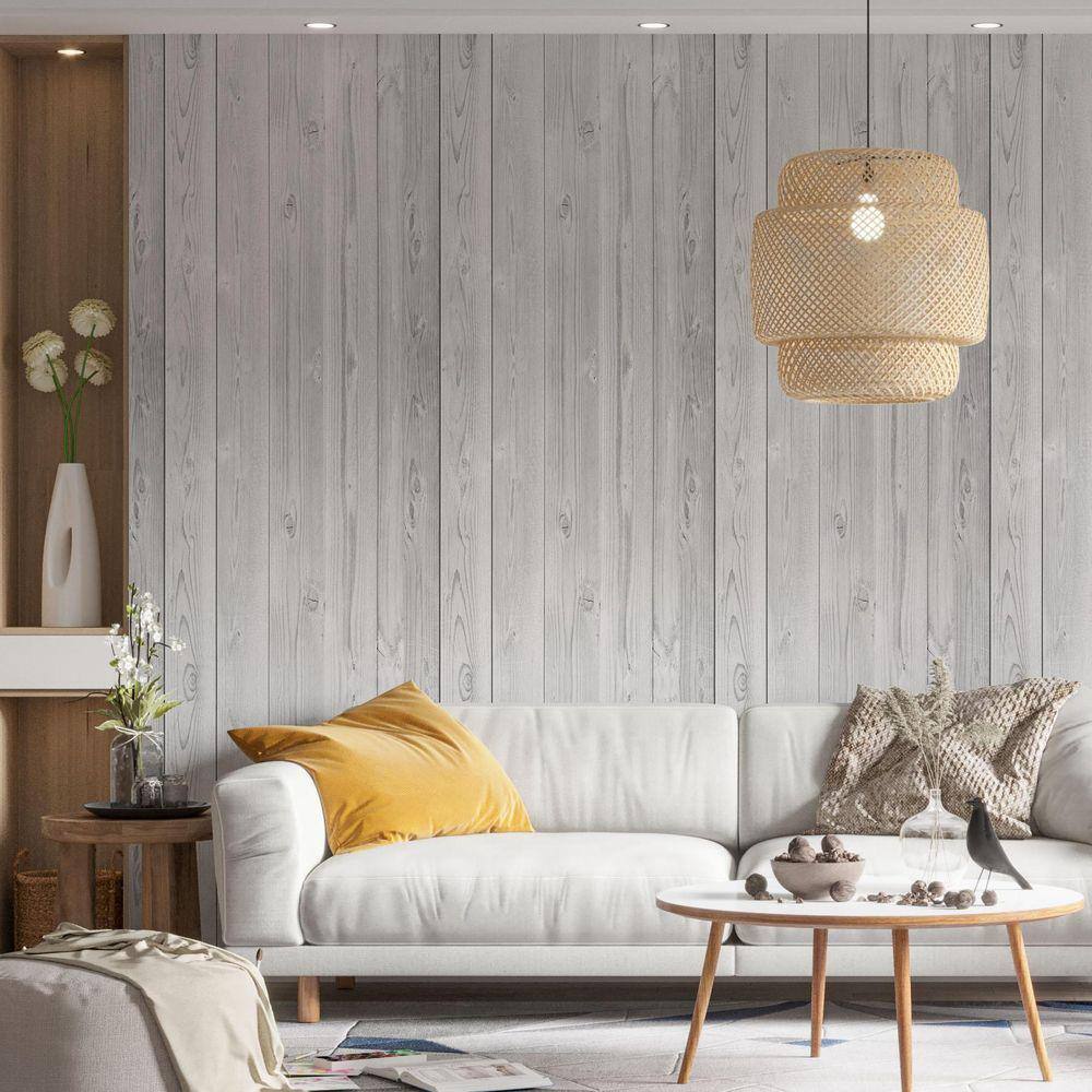 Kit 10 Rolos Papel De Parede Adesivo Madeira Rústica 3,0M