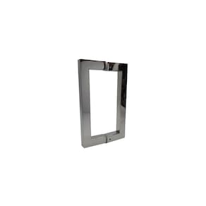 Puxador Duplo Inox Polido Cromado Porta Abrir Correr Ou