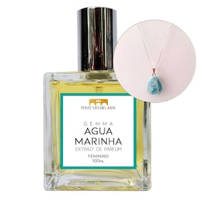 Coffret Perfume Gemma Água-Marinha 100Ml + Pingente Presente