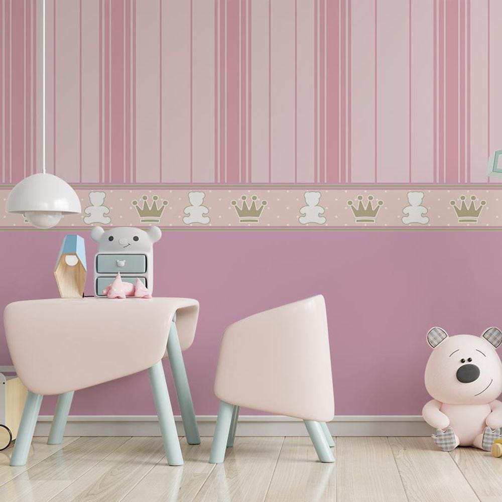 Kit 8 Rolos Papel De Parede Adesivo Baby Ancora Azul 3,0M