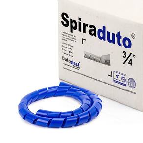 Organizador Fios E Cabos Spiraduto 3/4 Azul - 10 Mt