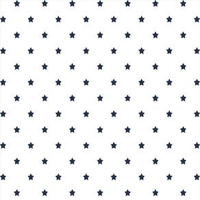Kit 7 Rolos Papel De Parede Adesivo Poá Estrela Azul 3,0M