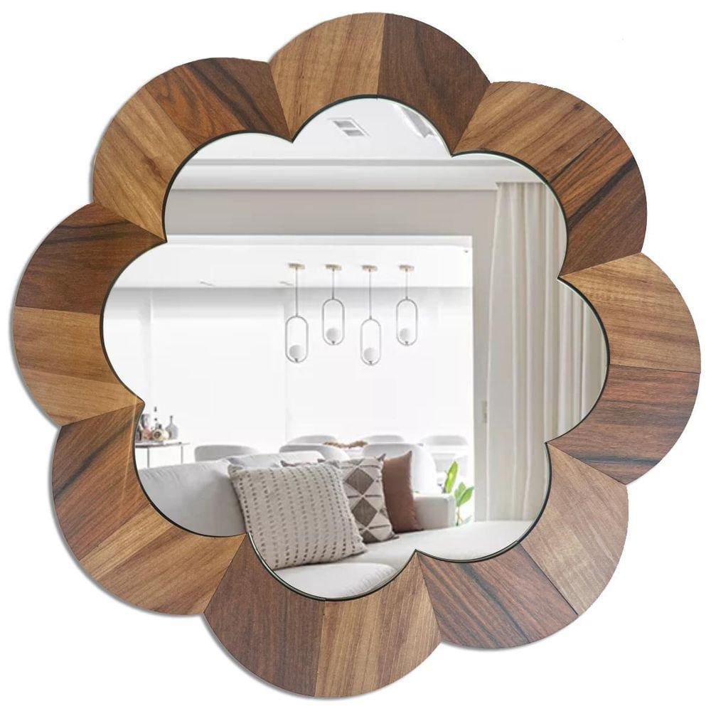 Espelho Decorativo Moldura Madeira Ddek Barrie 45 Cm