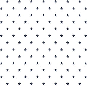 Kit 5 Rolos Papel De Parede Adesivo Poá Estrela Azul 3,0M