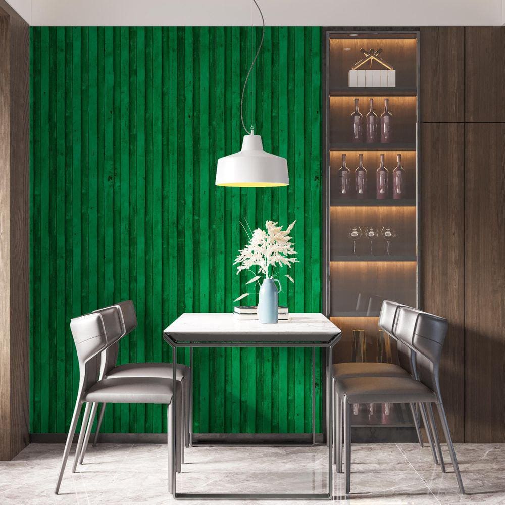 Kit 2 Rolos Papel De Parede Adesivo Contêiner Verde 3,0M