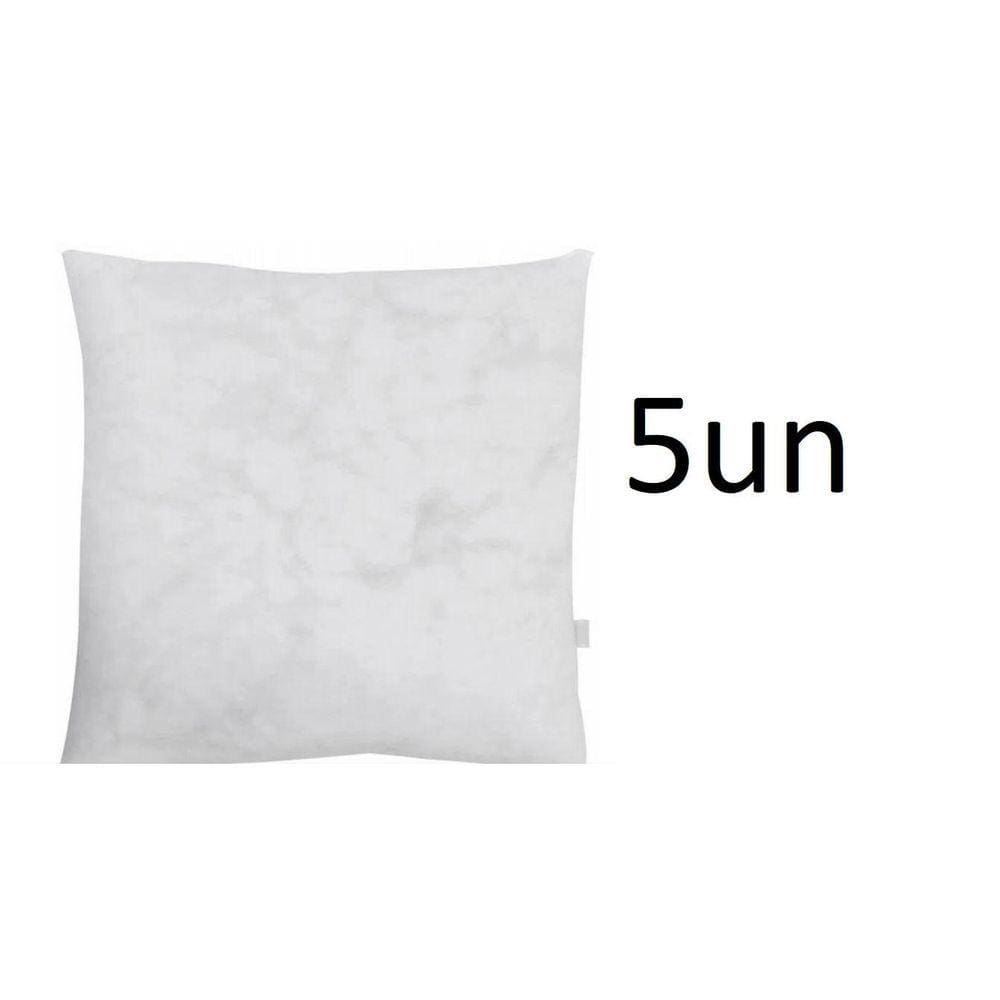 Kit 5 Refil Enchimentos Para Almofadas 45X45 Macias