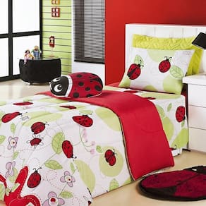 Edredom Estampado Infantil Kids Solteiro 01 Peça - Joaninha