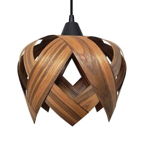 Luminária Pendente Lúpulo P Madeira Bivolt E27 Cor Pau Ferro