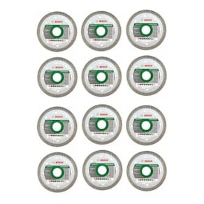 Kit 12 Disco Diamantado 4.3/8 Turbo Pro Porcelanato Bosch