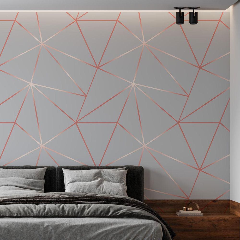 Kit 4 Rolos Papel De Parede Adesivo Zara Cinza Claro 3,0M