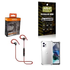 Kit Capinha Moto G23 Fone Bluetooth E Película De Vidro 3D