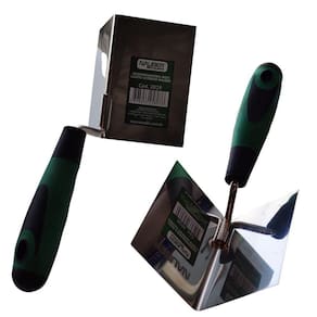 Kit Desempenadeira Inox Canto Interno Externo Massa Drywall