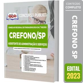 Apostila Crefono Sp - Assistente De Administração E Serviços