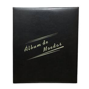 Álbum Acolchoado Grande Pinos Preto Para 300 Moedas